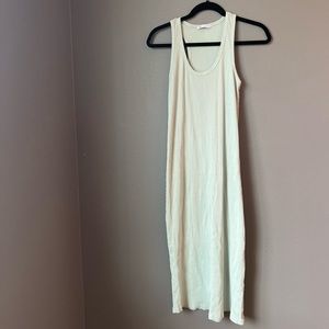 Zara Sage Green Ribbed MIDI Dress